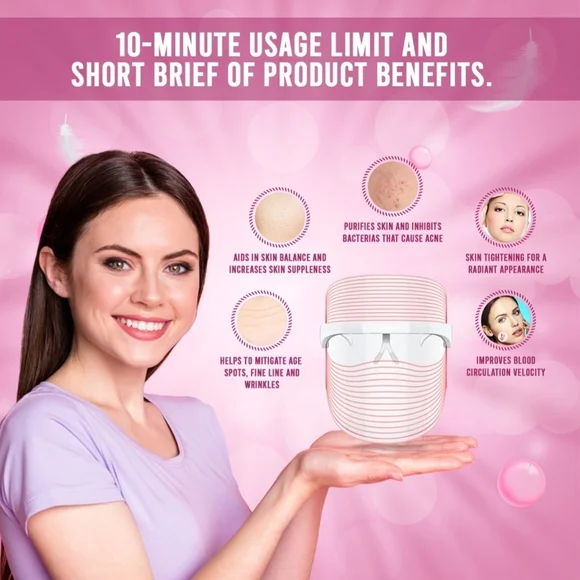 7 Color LED Wavelength Light Mask - Picture 11 of 11